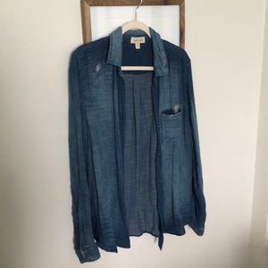 Cloth & stone super soft cotton button up